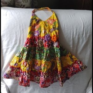 Colorful halter dress